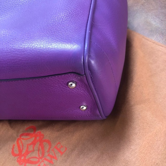 Loewe Leather Purple Tote. - Picture 3 of 8